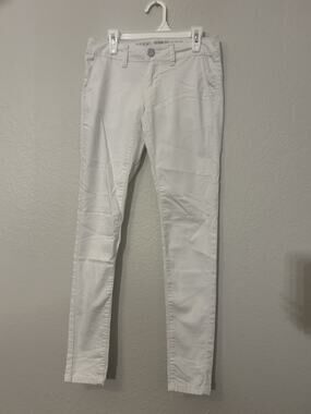 VIP Jeans Womens White Solid Stretch Jeans Regular Size 3/4 5-Pocket skinny